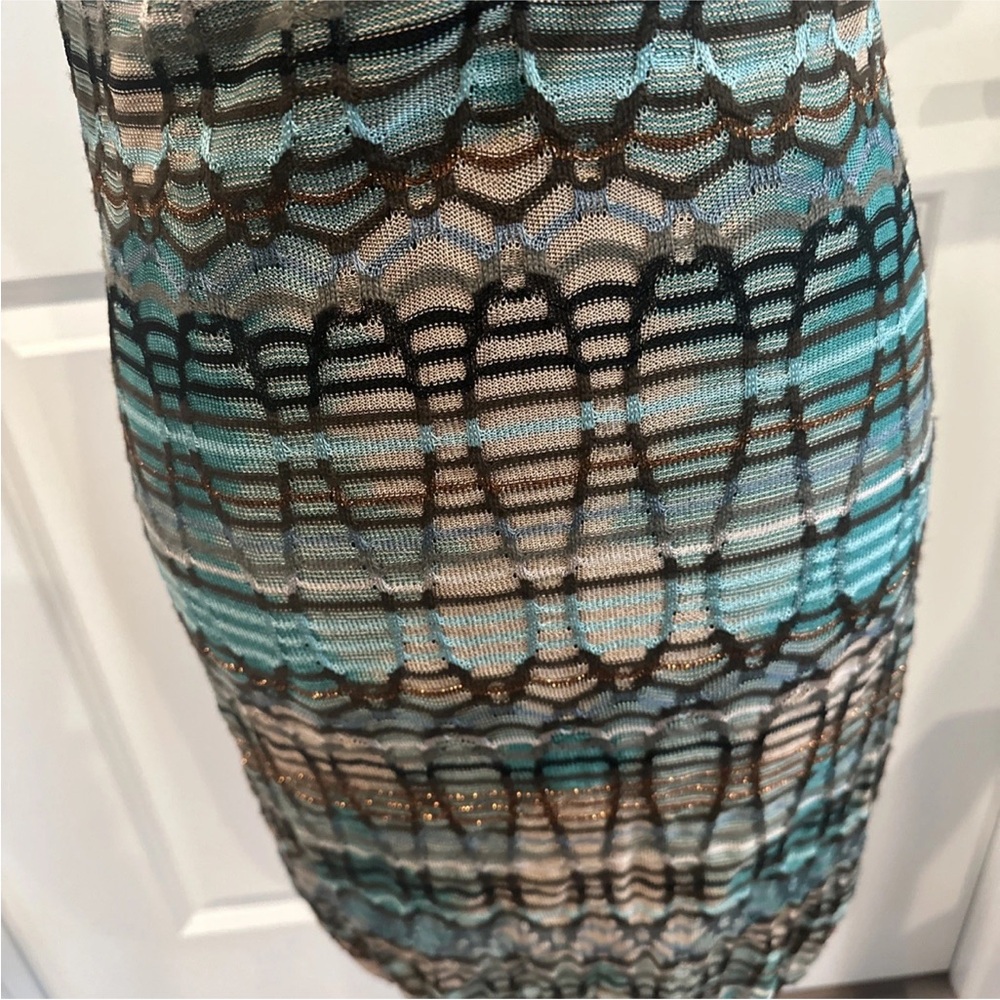Missoni Chic Metallic Multicolor Patterned Dress … - image 3